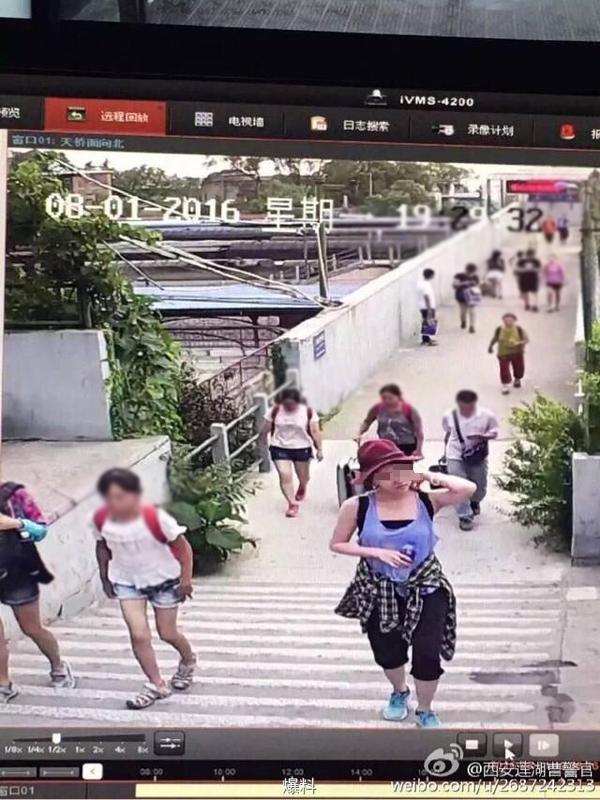 2016年8月1日晚7：30华山火车站监控